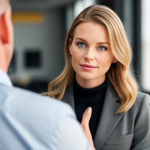 Woman is giving consulting for builder